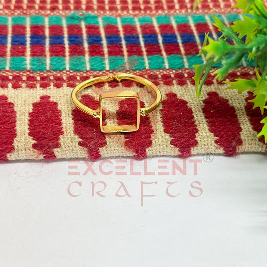 8x8mm Square Brass Finger Ring
