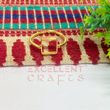 8x8mm Square Brass Finger Ring