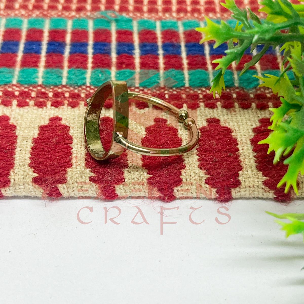 10x15mm Teardrop Brass Finger Ring