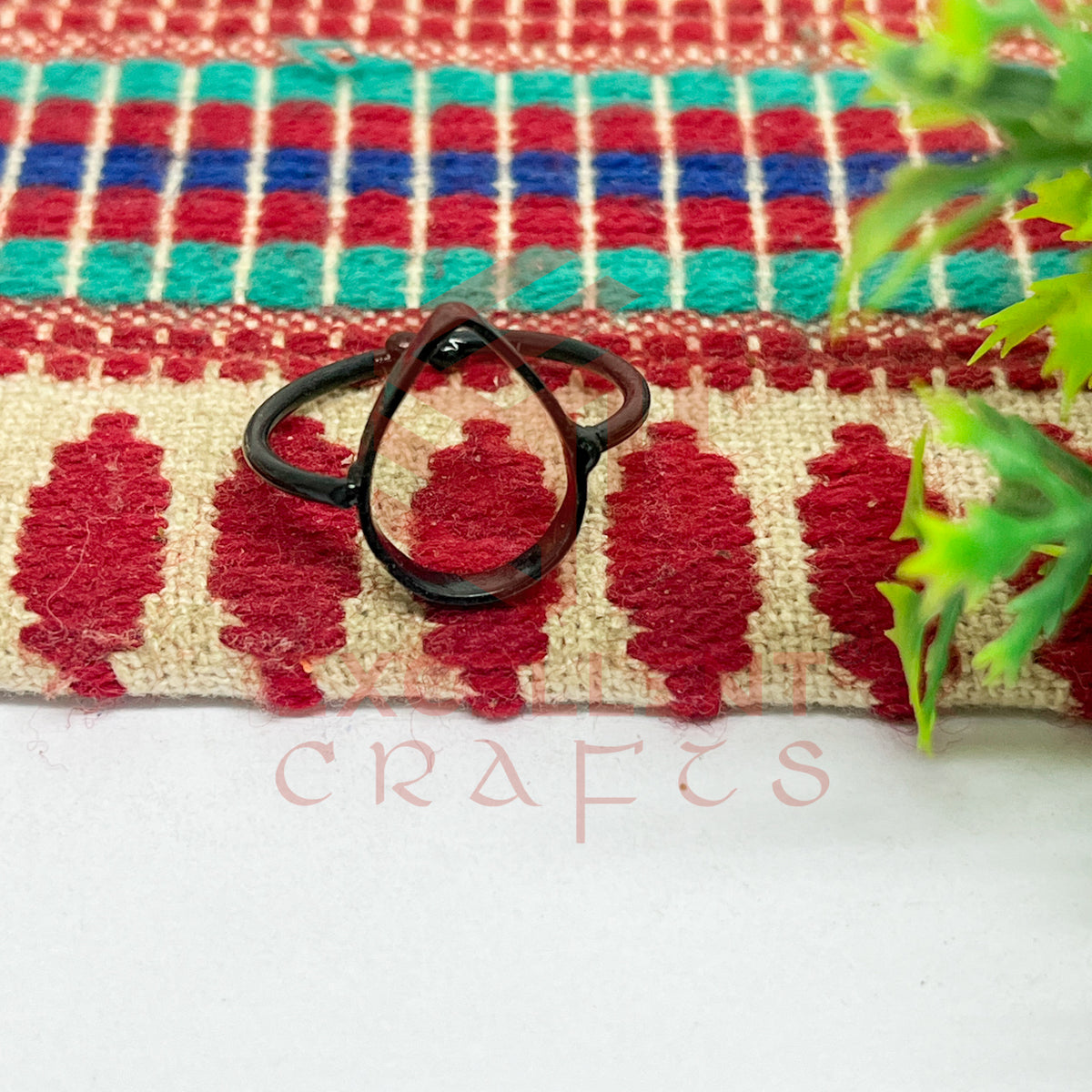 10x15mm Teardrop Brass Finger Ring