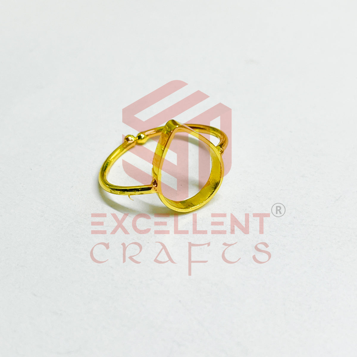 10x15mm Teardrop Brass Finger Ring