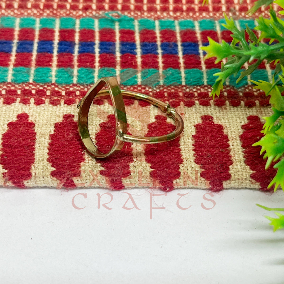 12x18mm Teardrop Brass Finger Ring