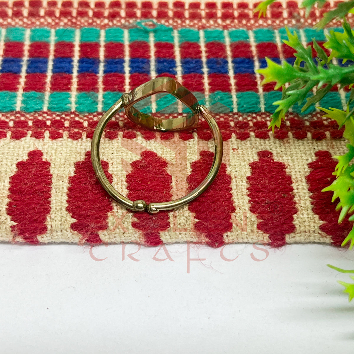 12x18mm Teardrop Brass Finger Ring