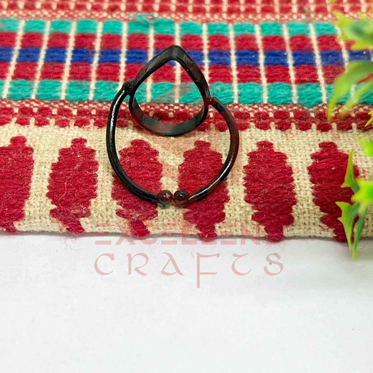 12x18mm Teardrop Brass Finger Ring