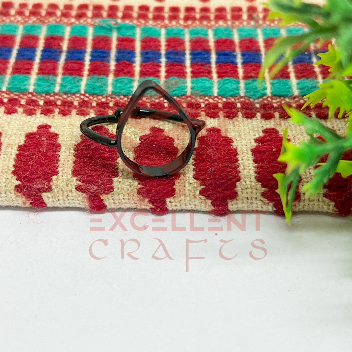 12x18mm Teardrop Brass Finger Ring