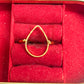 12x18mm Teardrop Brass Finger Ring