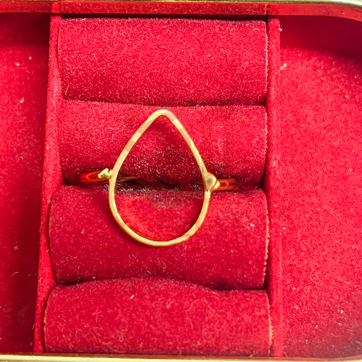 12x18mm Teardrop Brass Finger Ring