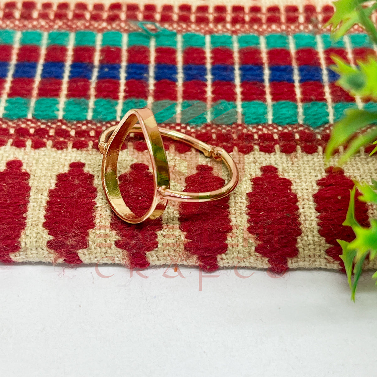 12x18mm Teardrop Brass Finger Ring