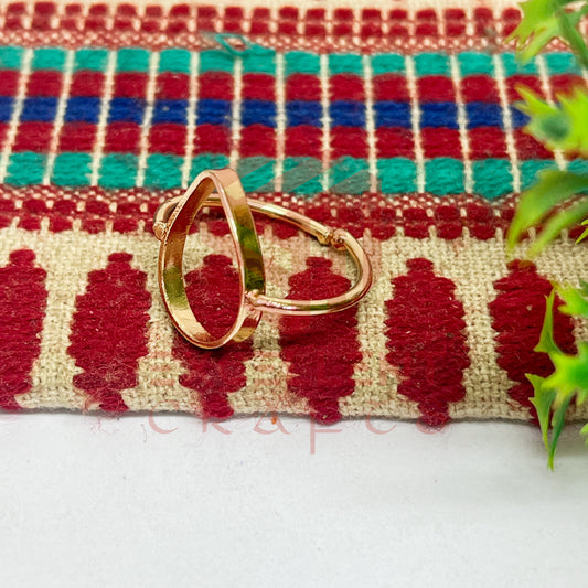 12x18mm Teardrop Brass Finger Ring
