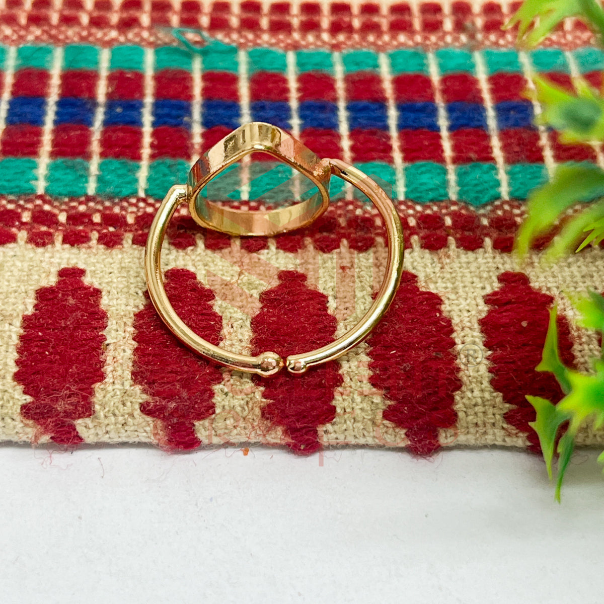 12x18mm Teardrop Brass Finger Ring