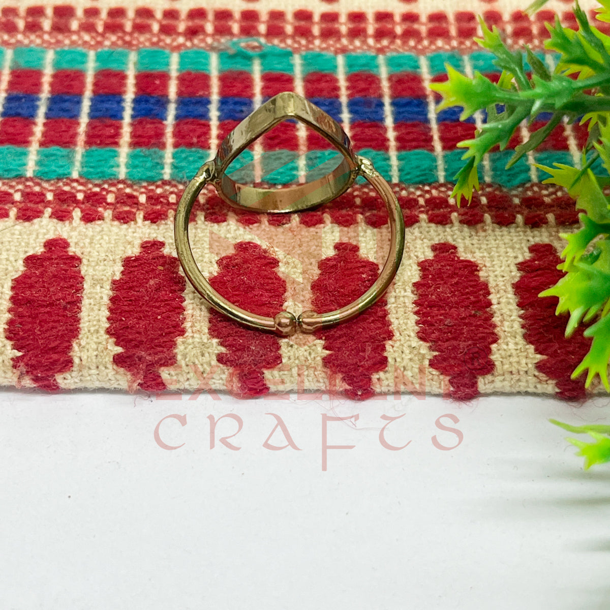 14x20mm Teardrop Brass Finger Ring