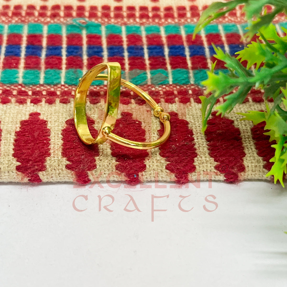 14x20mm Teardrop Brass Finger Ring