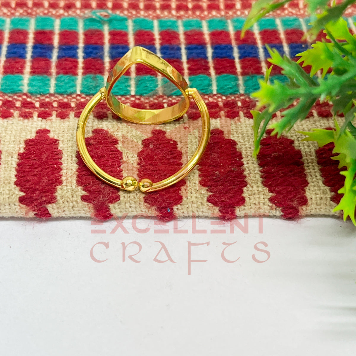 14x20mm Teardrop Brass Finger Ring