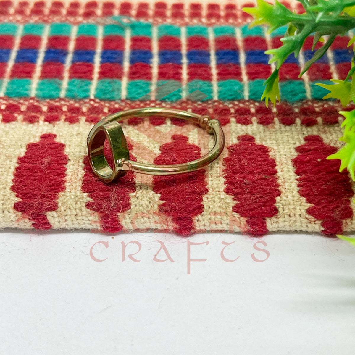 4x7mm Teardrop Brass Finger Ring
