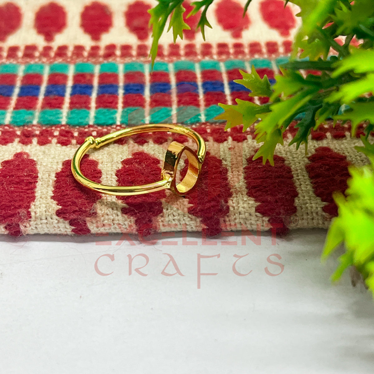 4x7mm Teardrop Brass Finger Ring