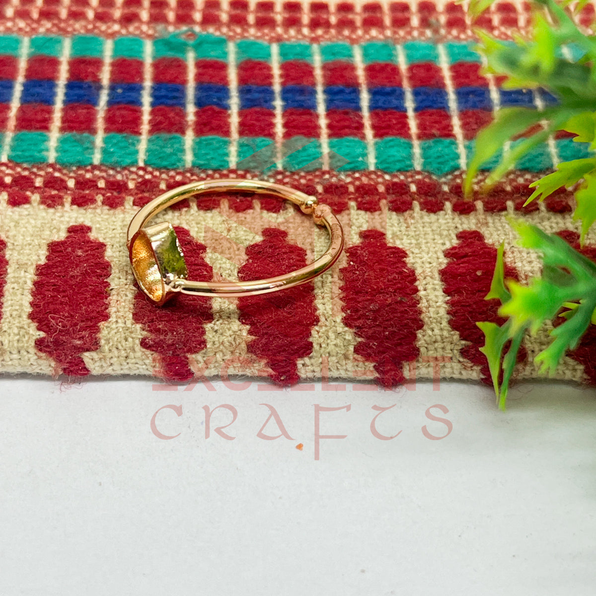 4x7mm Teardrop Brass Finger Ring