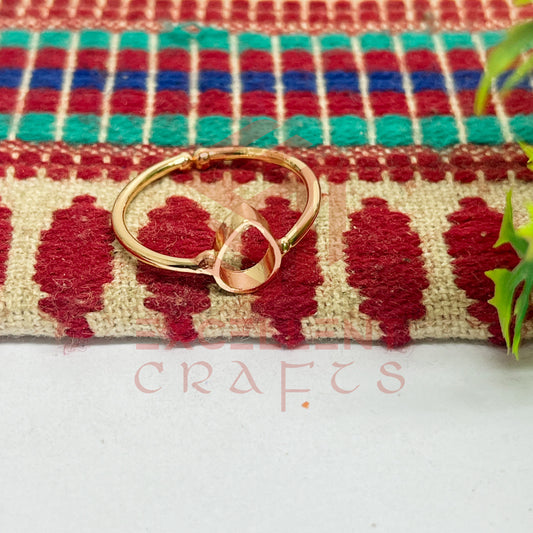 4x7mm Teardrop Brass Finger Ring