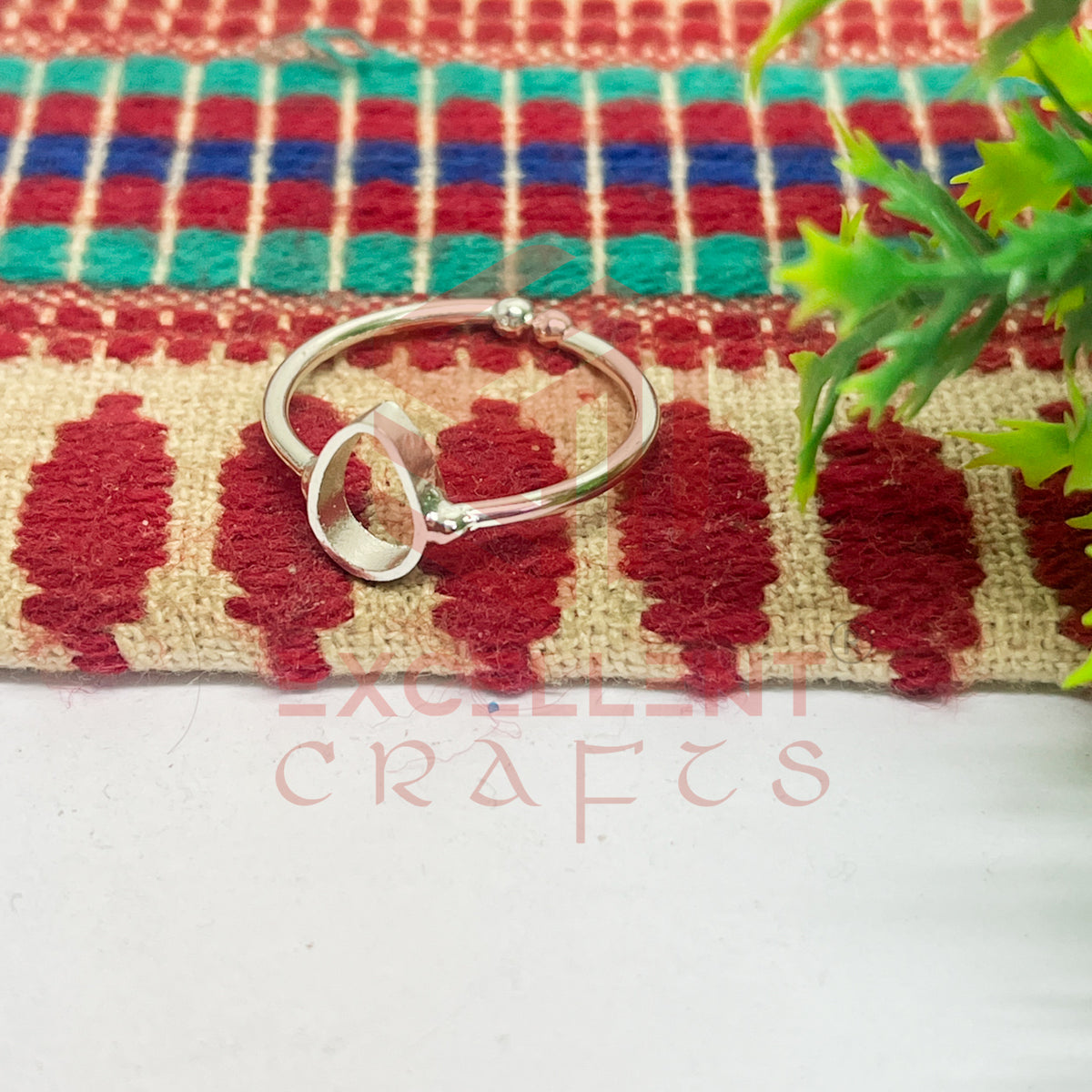 4x7mm Teardrop Brass Finger Ring