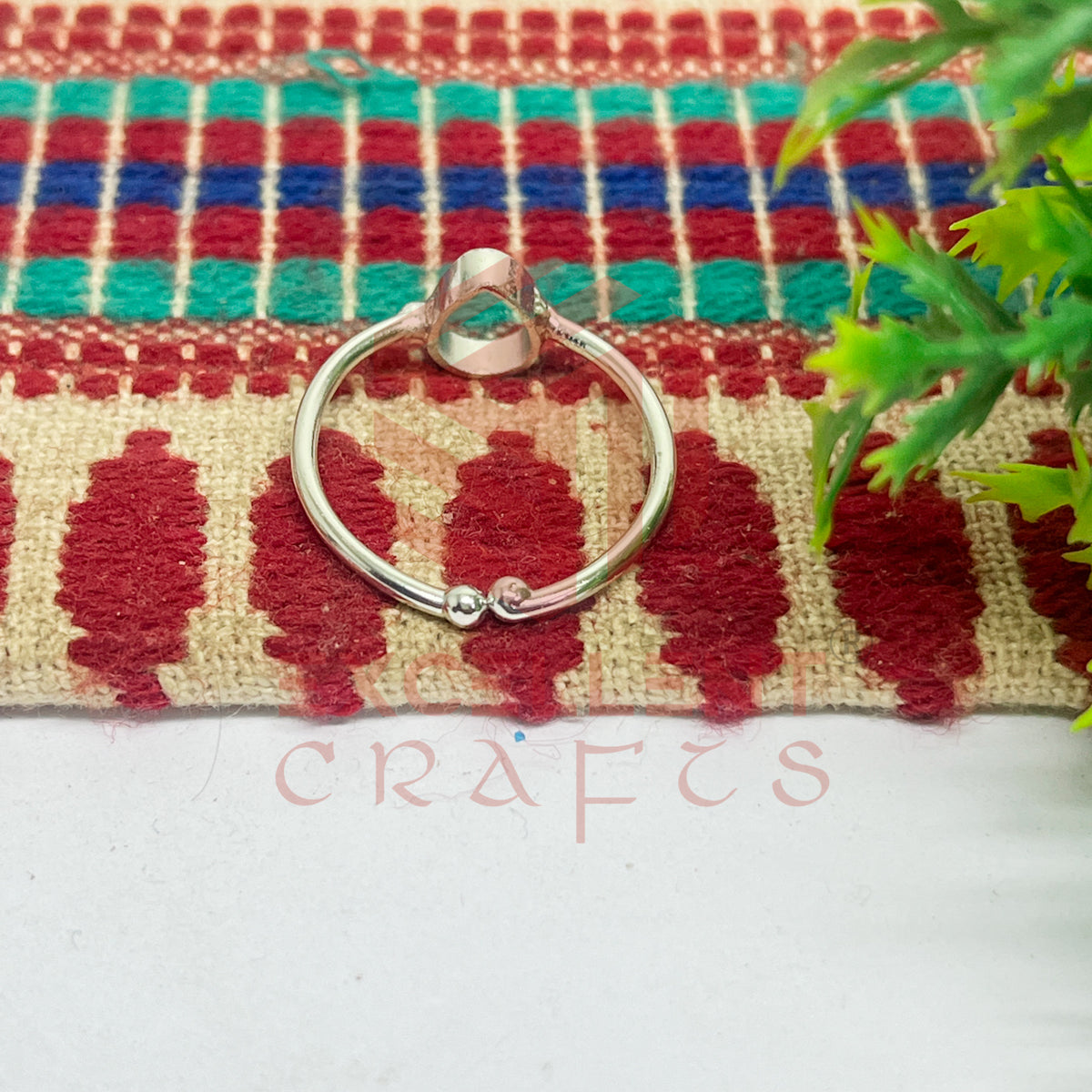 4x7mm Teardrop Brass Finger Ring