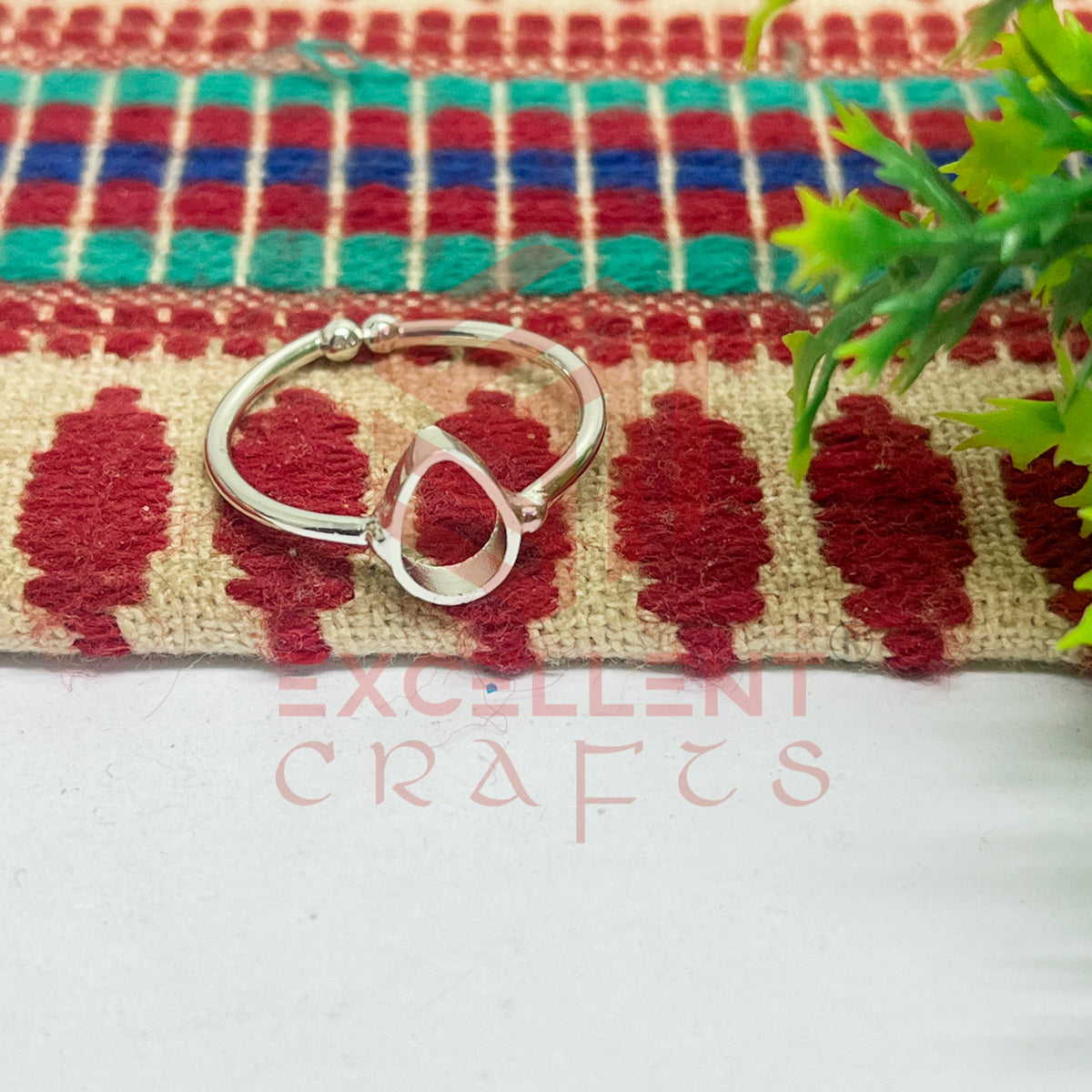 4x7mm Teardrop Brass Finger Ring