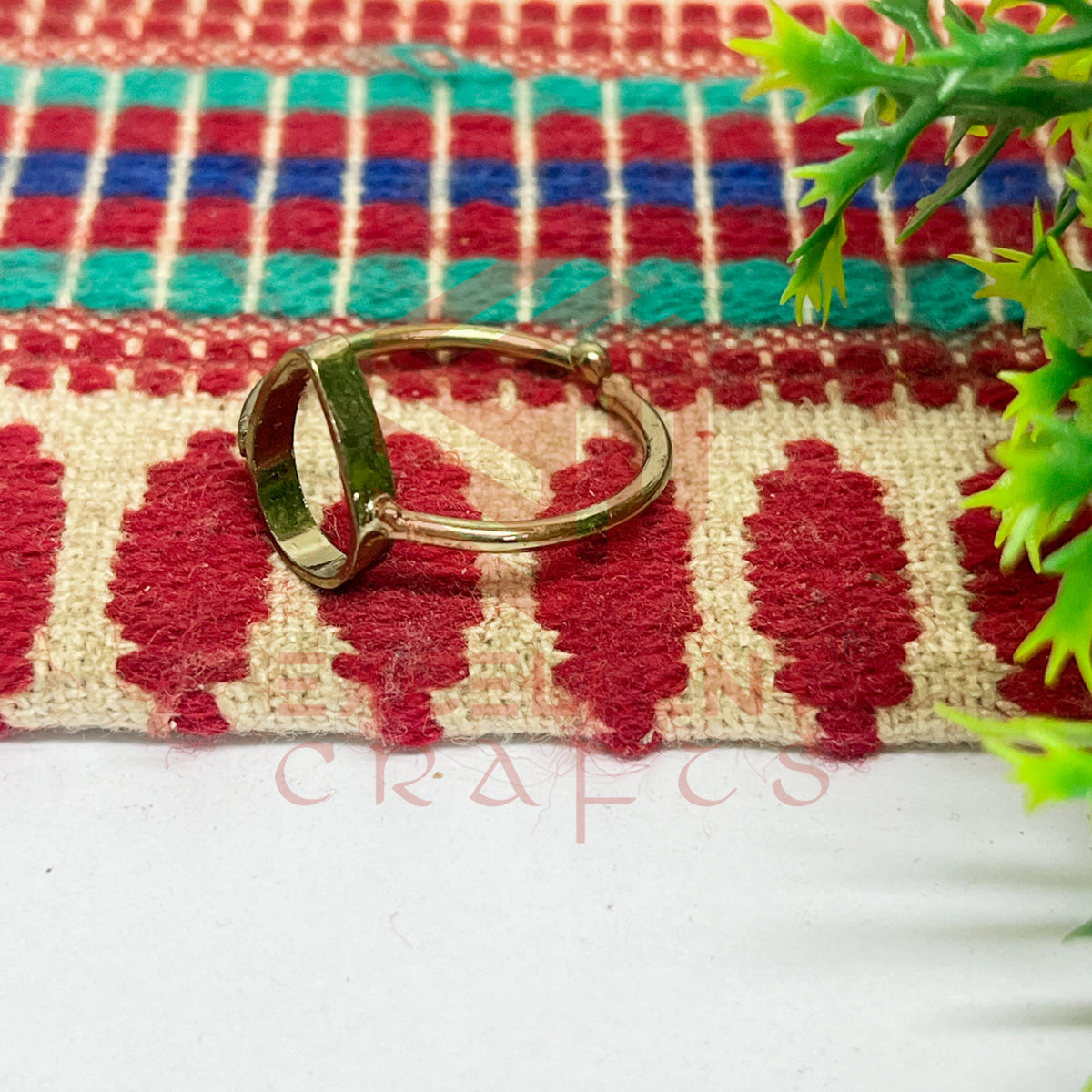6x9mm Teardrop Brass Finger Ring