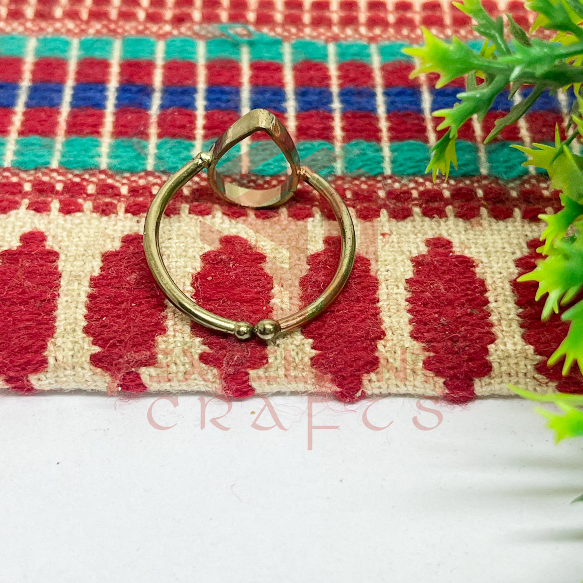 6x9mm Teardrop Brass Finger Ring
