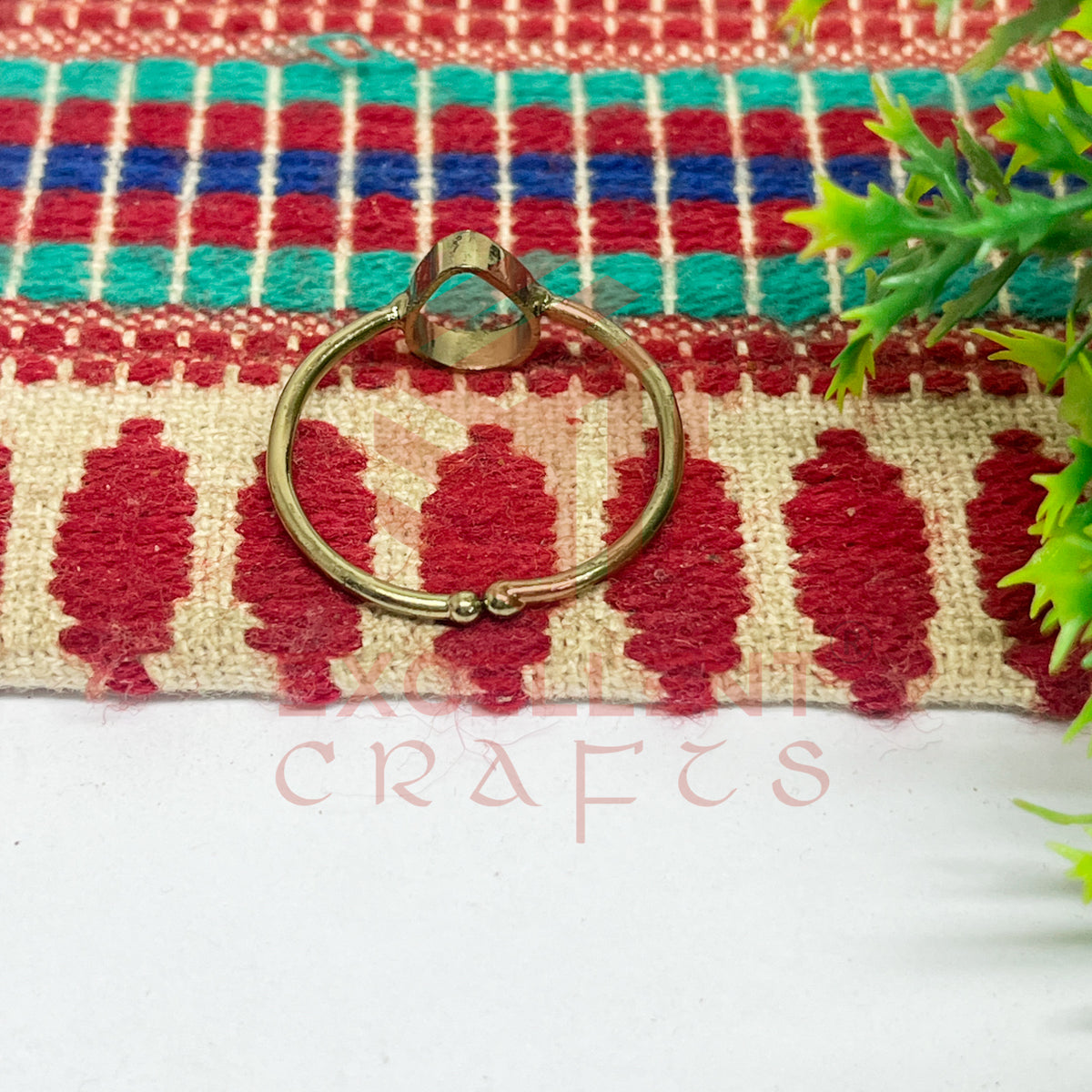 8x12mm Teardrop Brass Finger Ring