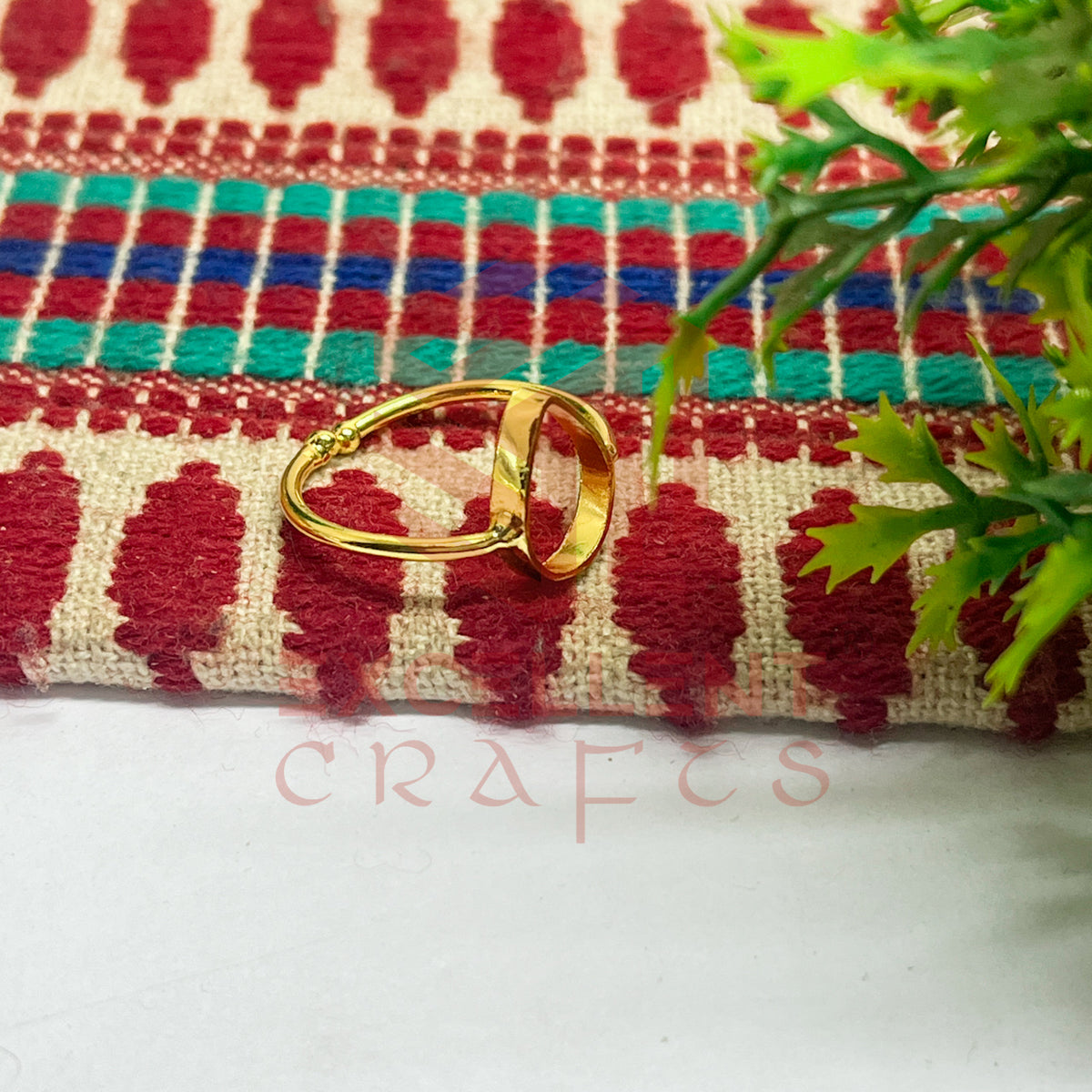8x12mm Teardrop Brass Finger Ring