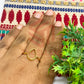 8x12mm Teardrop Brass Finger Ring
