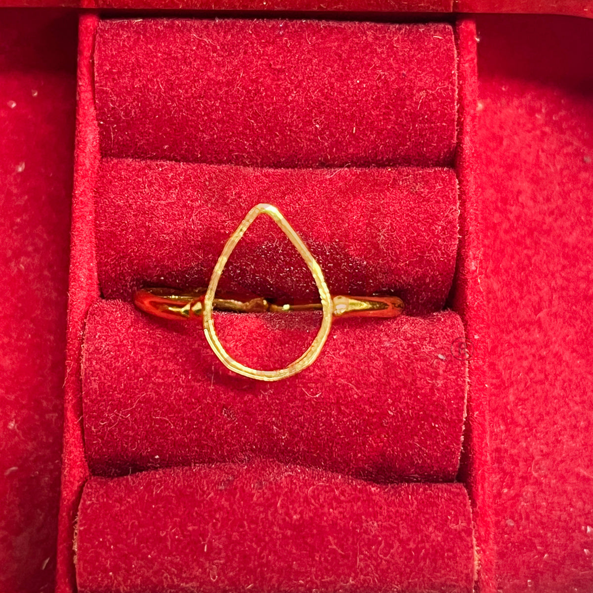 8x12mm Teardrop Brass Finger Ring
