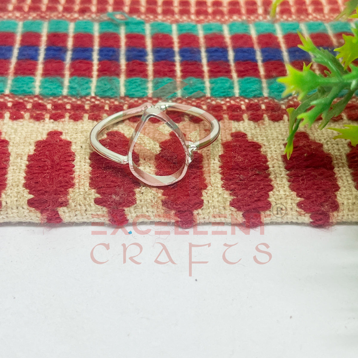 8x12mm Teardrop Brass Finger Ring