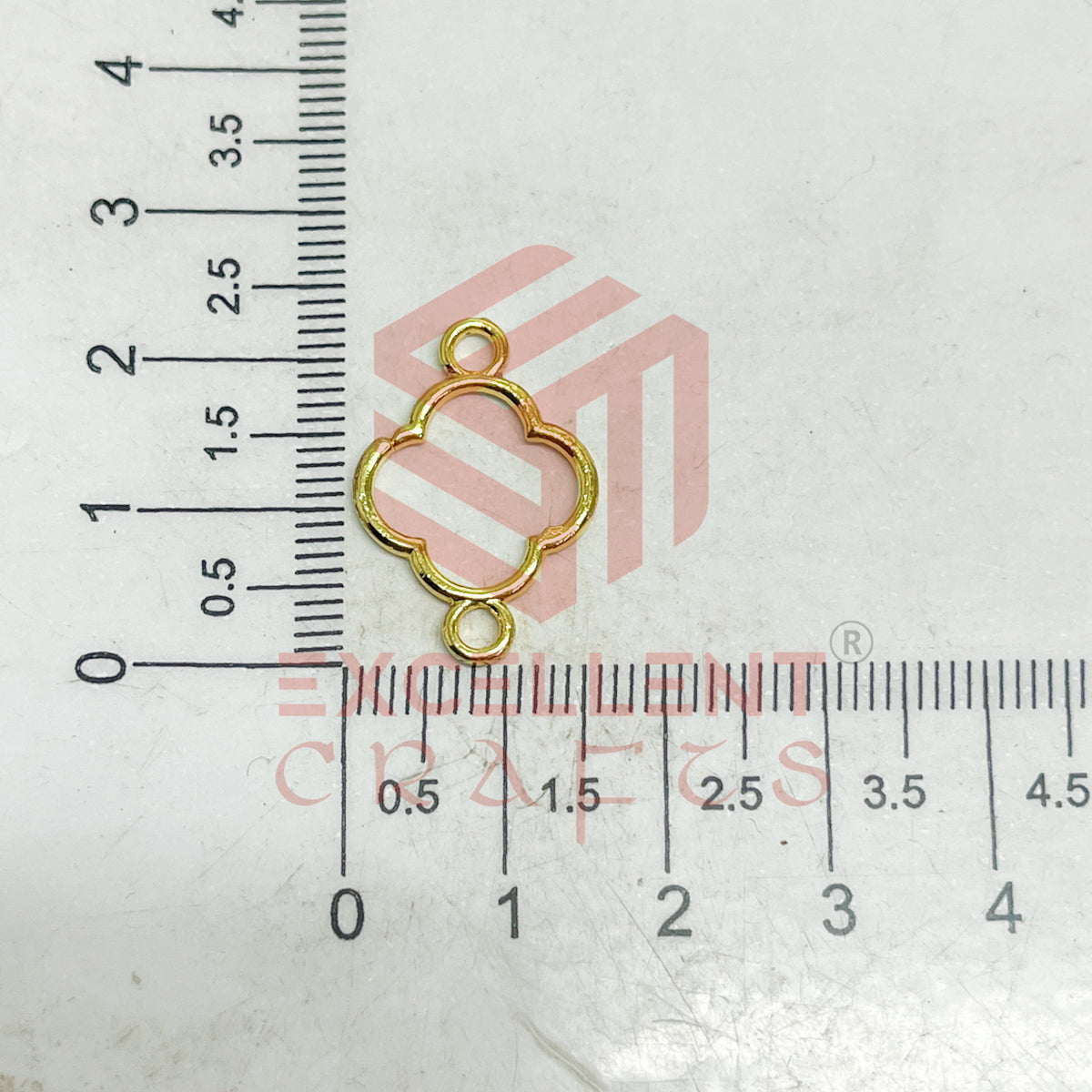 Thin connector 4 Petal Flower