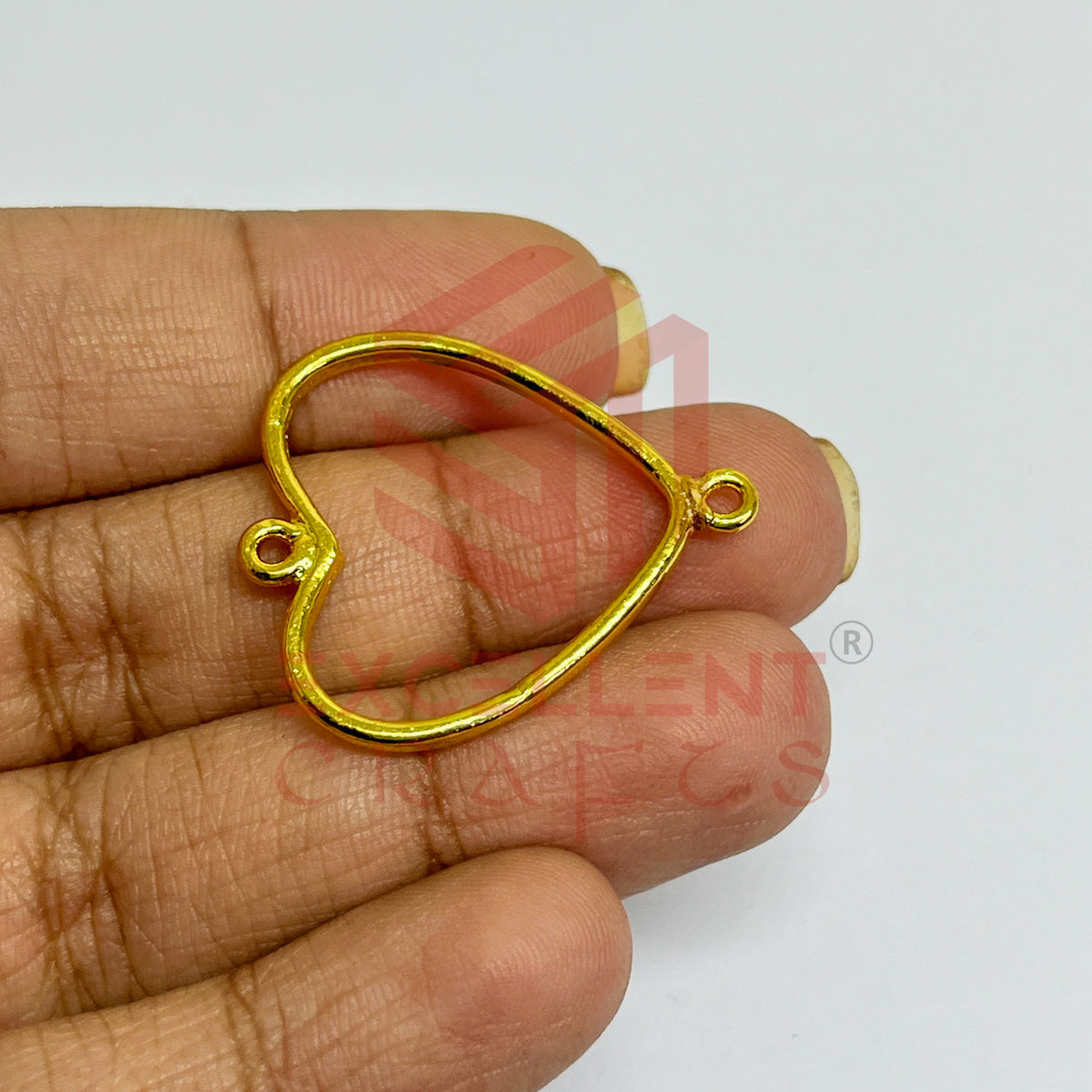 Thin connector medium Heart Pointed