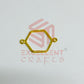 Thin connector Small Hexagon Pointed