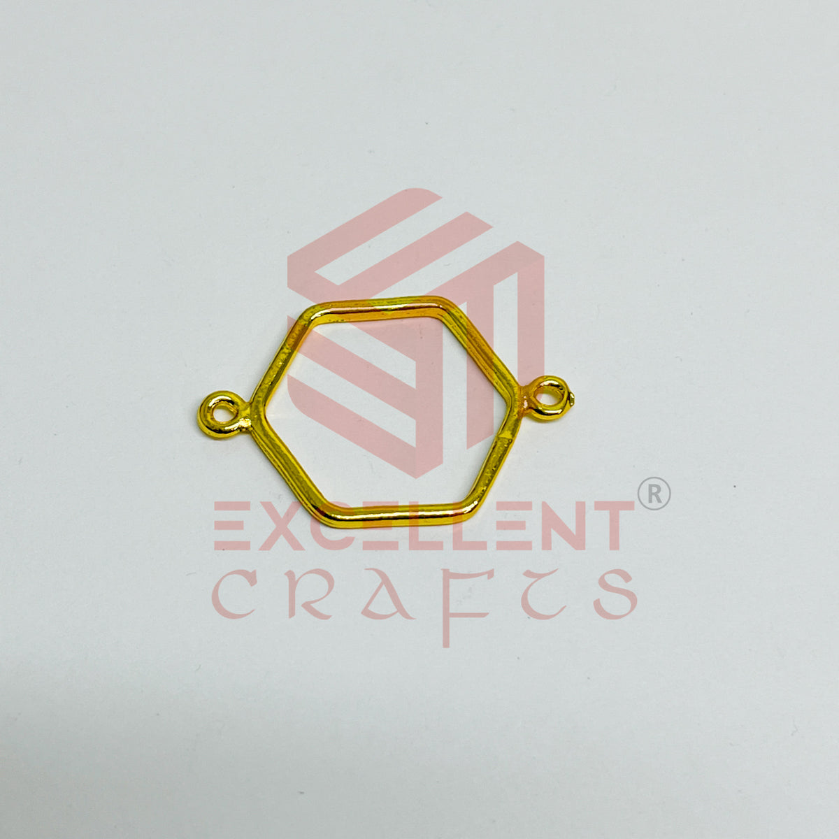 Thin connector Small Hexagon Pointed