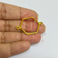 Thin connector Small Hexagon Pointed