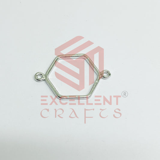 Thin connector Small Hexagon Pointed
