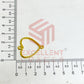 Thin connector Small Heart Pointed