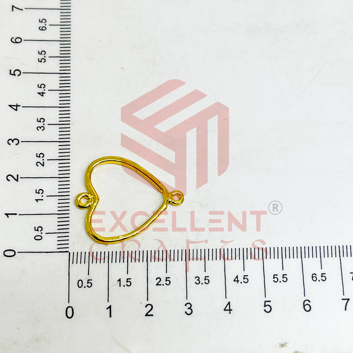 Thin connector Small Heart Pointed