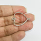 Thin connector Small Heart Pointed