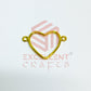 Thin connector Small Heart Wide