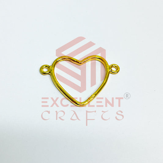 Thin connector Small Heart Wide