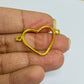 Thin connector Small Heart Wide