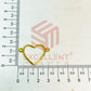 Thin connector Small Heart Wide