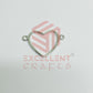 Thin connector Small Heart Wide