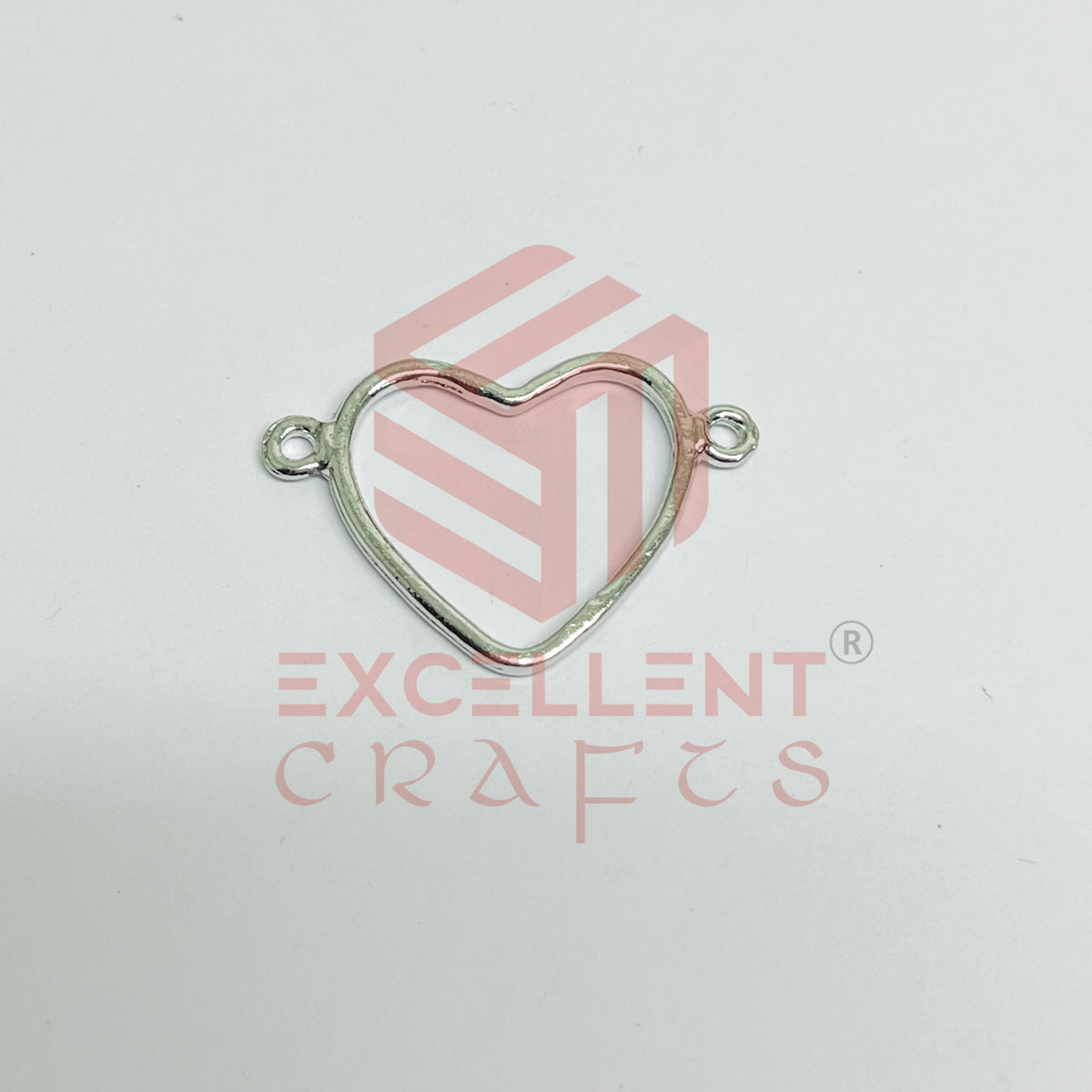Thin connector Small Heart Wide
