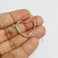 Thin connector Small Heart Wide