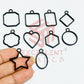 Mini mix Pendant Bezel set