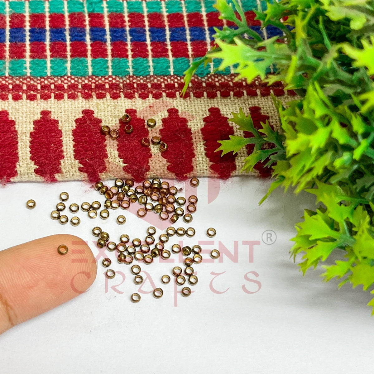 2.5mm Brass Crimp Beads-100 Pcs Pack