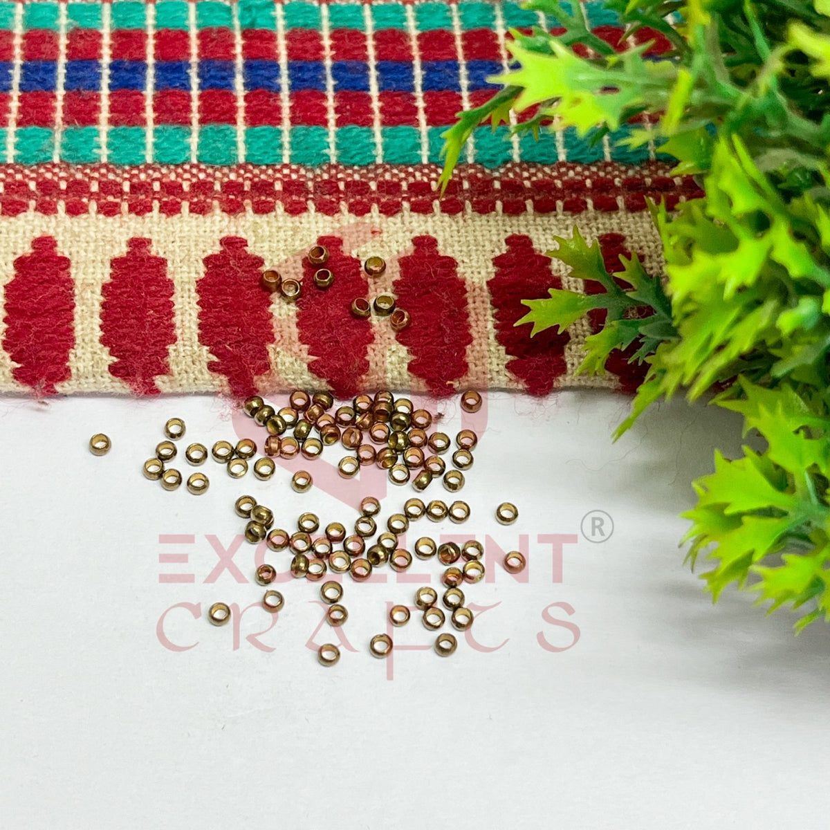 2.5mm Brass Crimp Beads-100 Pcs Pack